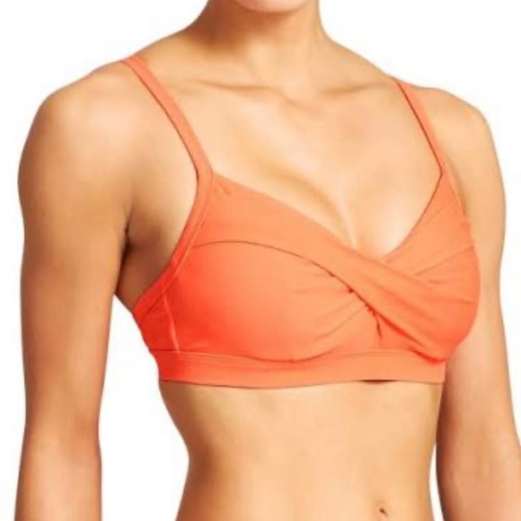 Athleta Other - Athleta Orange Twist Up Bikini /Sports Bra